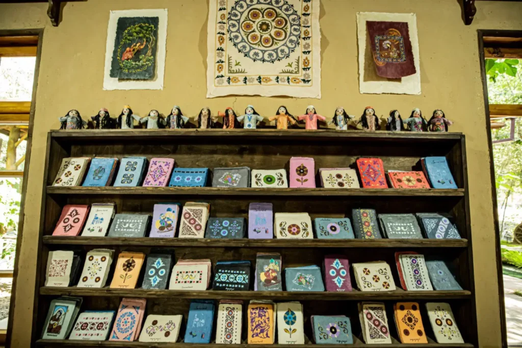 Traditional Samarkand handmade paper at the Konigil Paper Mill, Samarkand