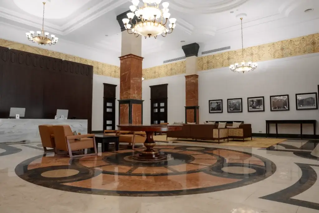 The spacious lobby of the hotel called Kainar