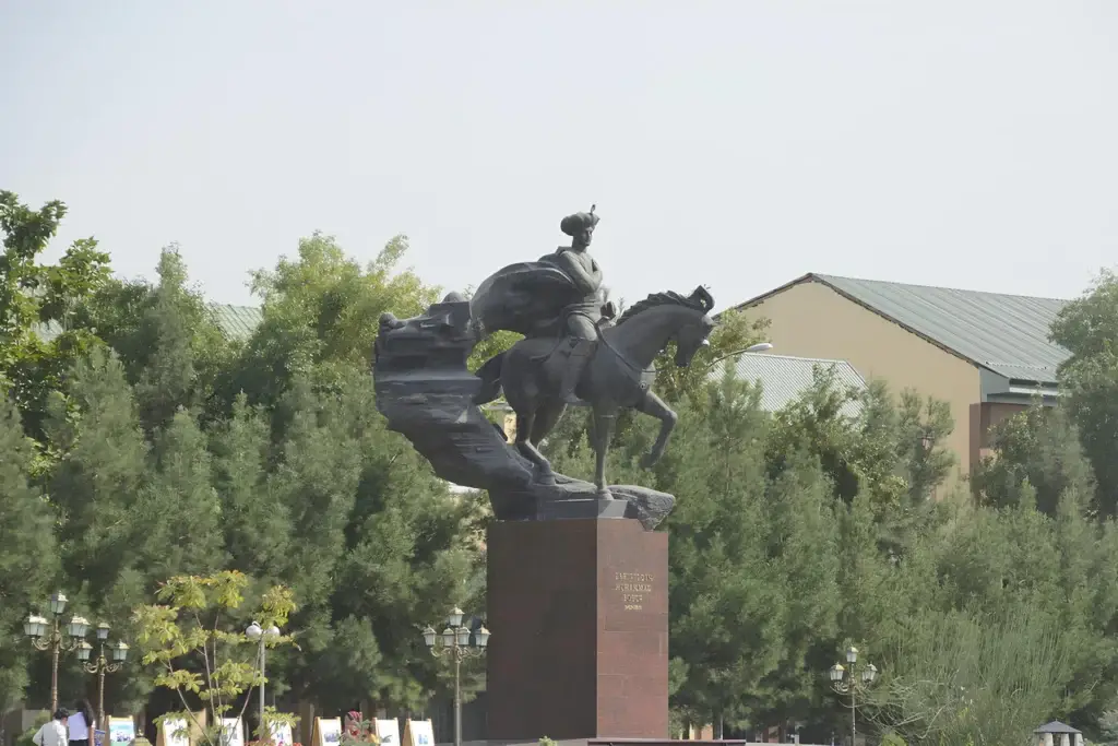 Monument to Zahiriddin Muammad Bobur in Andijan