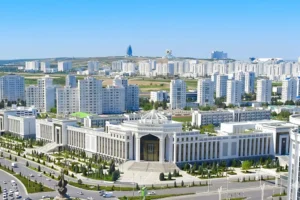 Один из городов Туремнистана, вид с высоты птичьего полёта