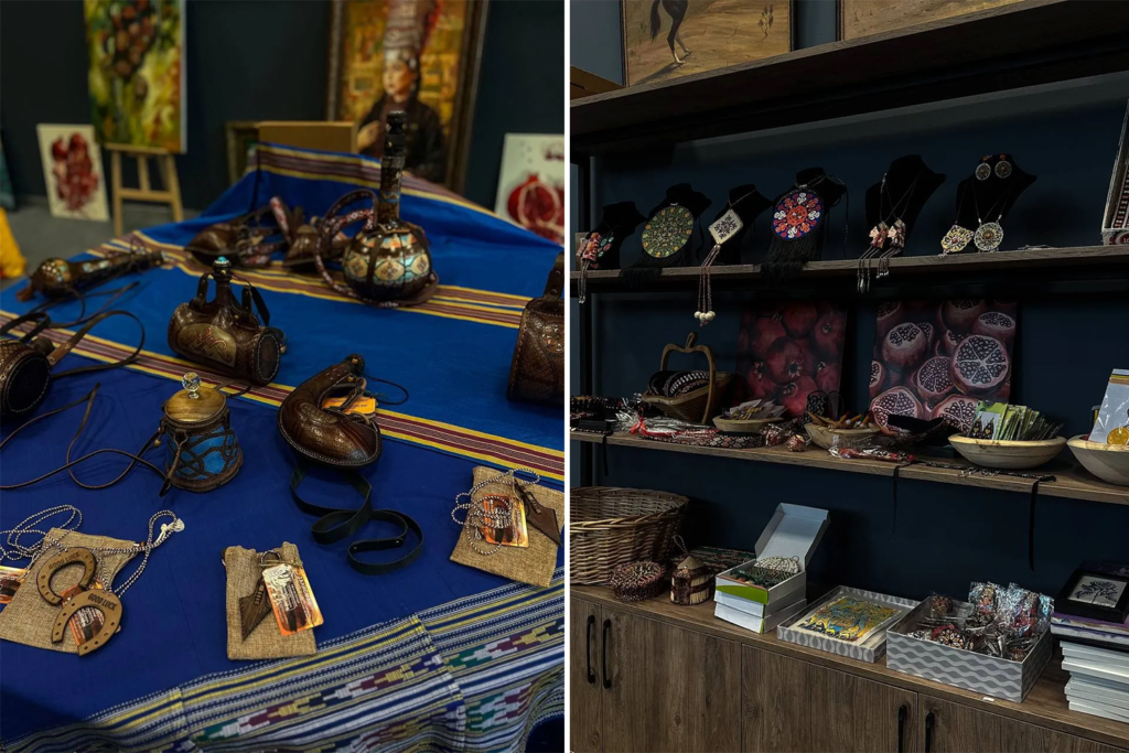 Коллаж внутренней обстановки в галерее Artbazar