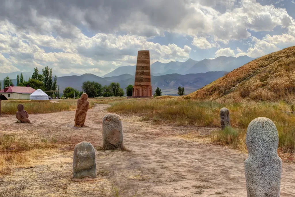 View of the tower and mountain background