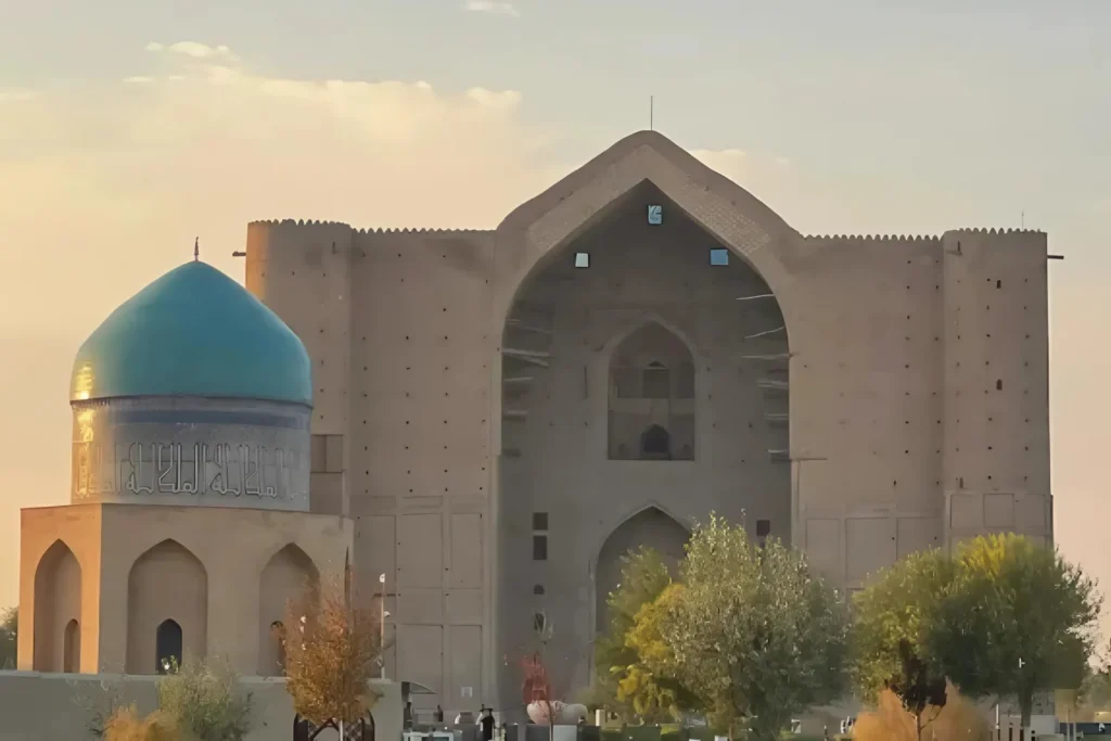 Is one of the most famous monuments of Turkestan actually unfinished? The main portal and part of the mausoleum's interiors remained unfinished, preserving for us the secrets of medieval construction.