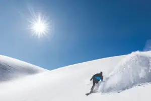 Off-piste riding at Amirsoy Resort