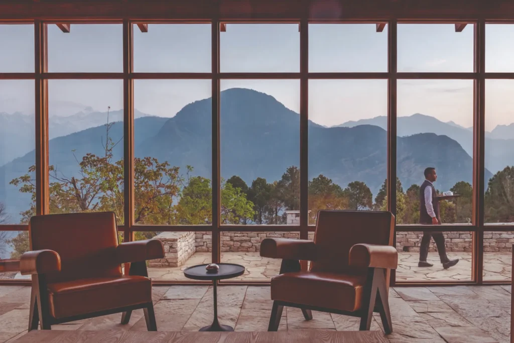 The peaks of Panchachuli, as seen from Shakti Prana, in India