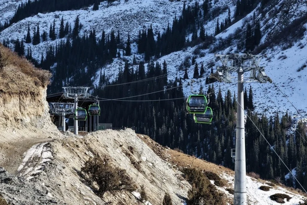 Cable car in Ala-Archa Nature Park in Kyrgyzstan