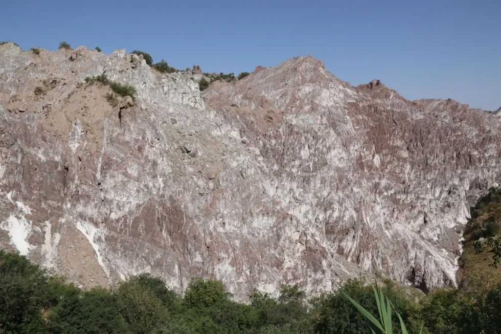 Mount Khoja-Mumin: a salt dome rising 900 meters above the surrounding plain