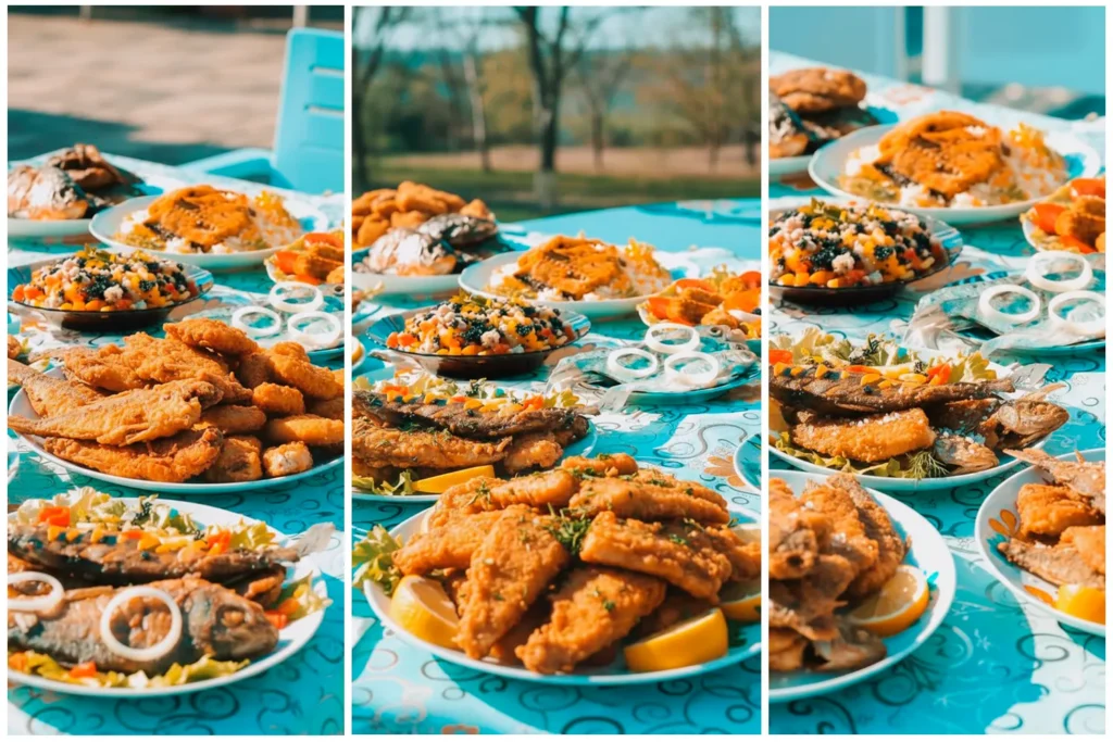Dishes from the table at the Gastronomic Festival in Karakalpakstan