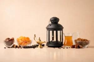 Suhoor arrangement in a hotel in Uzbekistan during Ramadan