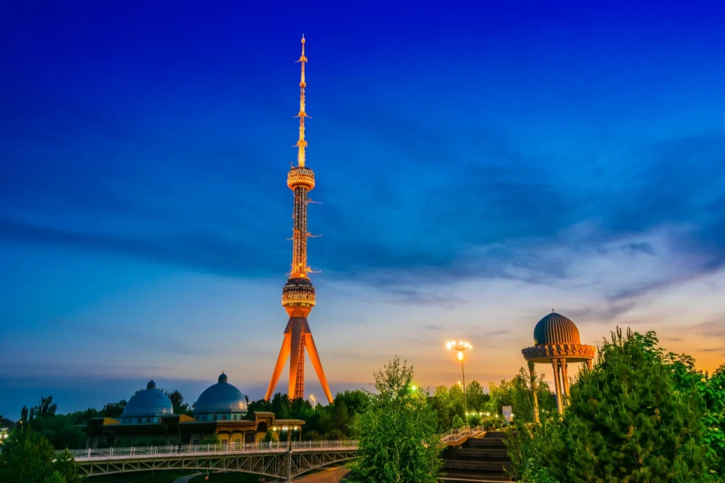 The Tashkent Television Tower is one of the architectural symbols of Uzbekistan